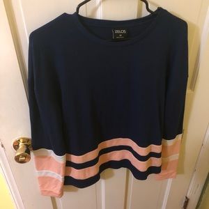 Cute navy blue and pink sweater! MAKE AN OFFER